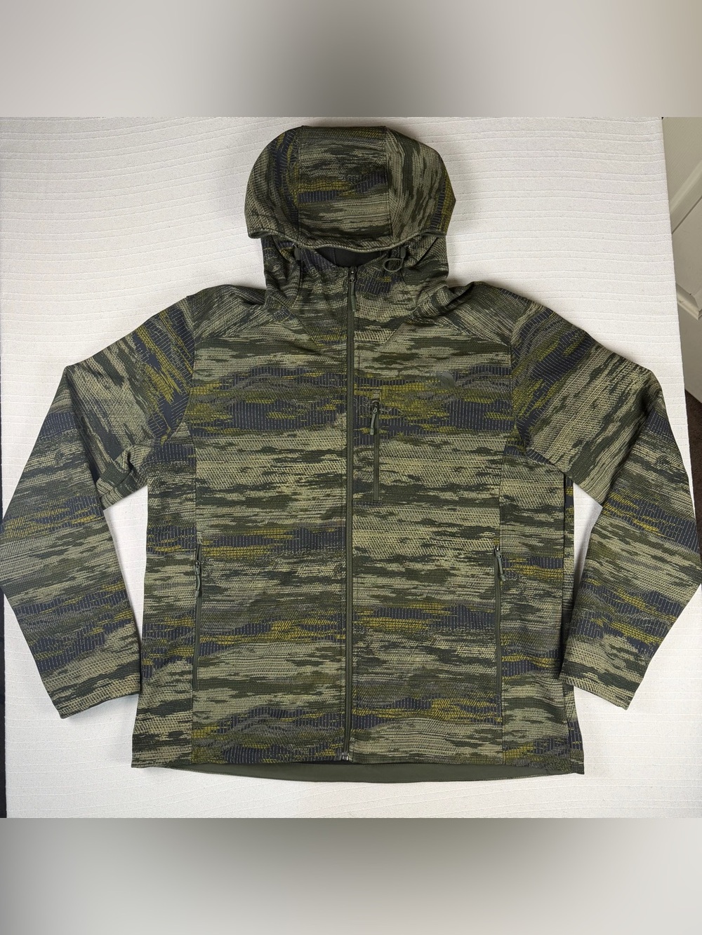 The North Face Apex Bionic Jacket Green Camo Softshell Windwall XL